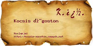 Kocsis Ágoston névjegykártya